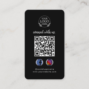 Tarjeta De Visita Conecta con Nosotros Código QR de Redes Sociales