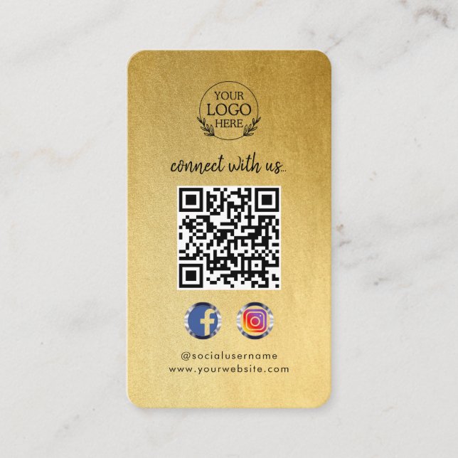 Tarjeta De Visita Conecta con Nosotros | Código QR Personalizado de  (Anverso)