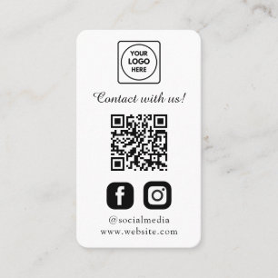 Tarjeta De Visita Conecta con Nosotros Instagram Facebook Social Q