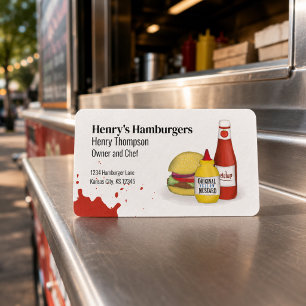 Tarjeta De Visita Conecta Conmigo Código QR Simple Hamburguesa Mod