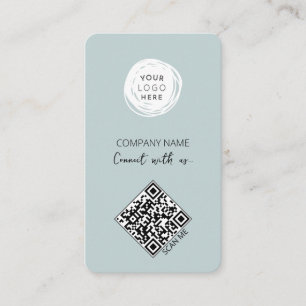 Tarjeta De Visita Conectar Con El Código QR De Medios Sociales Estad