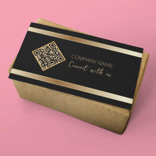 Tarjeta De Visita Conectar Con El Código QR De Medios Sociales Estad