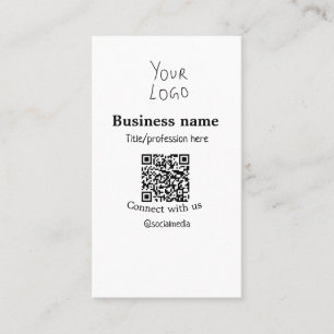 Tarjeta De Visita Conectar con el logotipo de negocios QR nombre de