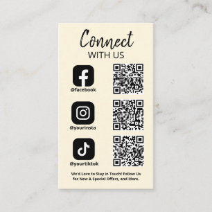 Tarjeta De Visita Conectar con nosotros código QR de Social Media