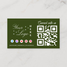Conectar con nosotros el código QR verde de los me