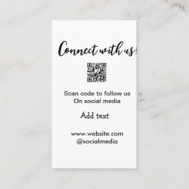 Tarjeta De Visita Conectar con nosotros escanear código QR agregar c