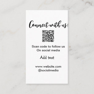 Tarjeta De Visita Conectar con nosotros escanear código QR agregar c
