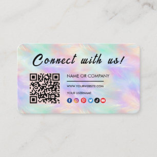 Tarjeta De Visita Conectar con nosotros Logotipo Código Qr Estilo ir