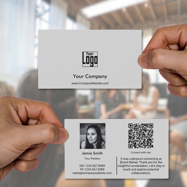 Tarjeta De Visita Conectar profesionalmente al Embajador de la Compa (Connect Professionally Company Ambassador Gray Business Card)