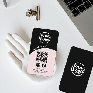 Tarjeta De Visita Conectarse Con El Código QR De Los Ee.Uu. Medios S