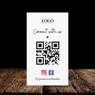 Tarjeta De Visita Conectarse con el código QR en Instagram en Facebo
