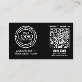 Tarjeta De Visita Conectarse con el logotipo de código Qr de los med