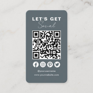 Tarjeta De Visita Conectarse Con La Marina De Código QR De Medios So