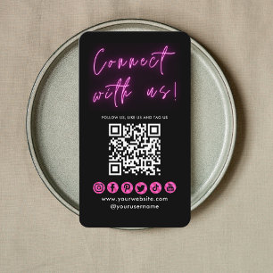 Tarjeta De Visita Conectarse Con Los Medios Sociales Del Código QR R