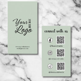 Tarjeta De Visita Conectarse Con Los Medios Sociales QR Code Sage Gr