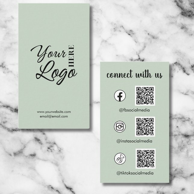 Tarjeta De Visita Conectarse Con Los Medios Sociales QR Code Sage Gr (Subido por el creador)