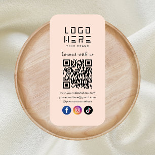 Tarjeta De Visita Conectarse Con Los Medios Sociales QR Code Soft Pe