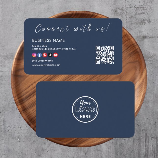 Tarjeta De Visita Conectarse con nosotros Código Qr Código de medios (Subido por el creador)
