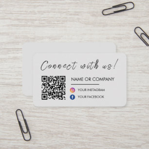 Tarjeta De Visita Conectarse con nosotros Código Qr Facebook Instagr