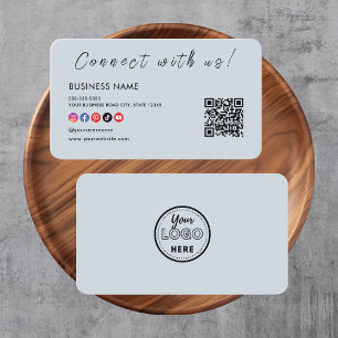 Tarjeta De Visita Conectarse con nosotros Código Qr Media Social Sof