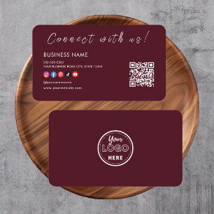 Tarjeta De Visita Conectarse con nosotros Código Qr Medios sociales 
