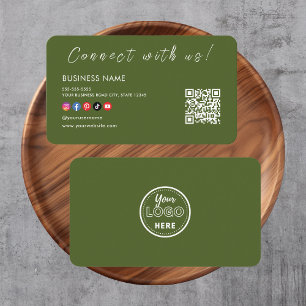 Tarjeta De Visita Conectarse con nosotros Código Qr Medios Sociales