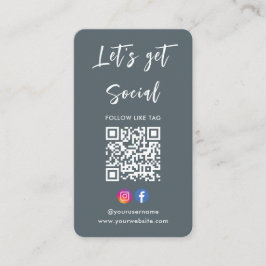 Tarjeta De Visita Conectarse Con Nosotros En Instagram Facebook Qr C