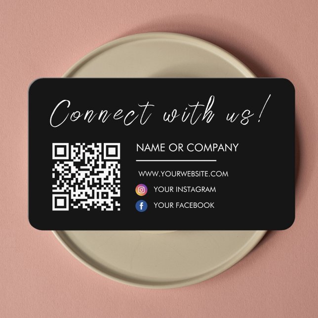 Tarjeta De Visita Conectarse con nosotros Sitio Web Qr Código Medios (Subido por el creador)