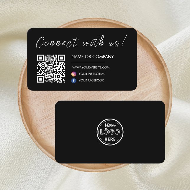 Tarjeta De Visita Conectarse con nosotros Sitio Web Qr Código Medios (Subido por el creador)