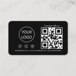 Tarjeta De Visita Conectarse con nosotros Social Media QR Code Moder