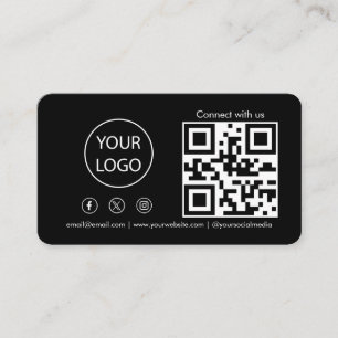Tarjeta De Visita Conectarse con nosotros Social Media QR Code Moder