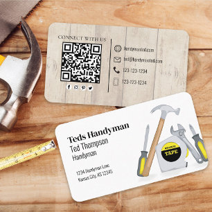 Tarjeta De Visita Conectarse conmigo   Código QR Herramientas simple