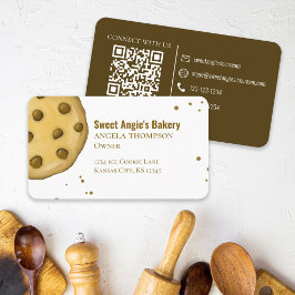 Tarjeta De Visita Conectarse conmigo | Cookie de panadería simple co