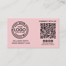 Tarjeta De Visita Conéctate con el código Qr de los medios sociales 