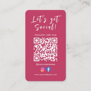 Tarjeta De Visita Conéctate Con El Logotipo De Instagram De Facebook