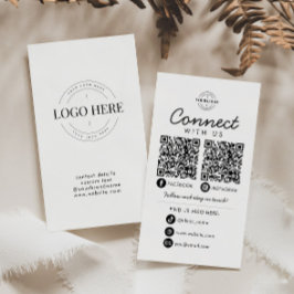 Tarjeta De Visita Conéctate con el logotipo de la Compañía de código