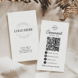 Tarjeta De Visita Conéctate con el logotipo de la Compañía de código