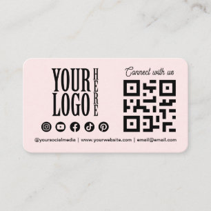 Tarjeta De Visita Conéctate con nosotros Código QR de Medios Sociale