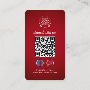 Tarjeta De Visita Conéctate con Nosotros Código QR de Redes Social