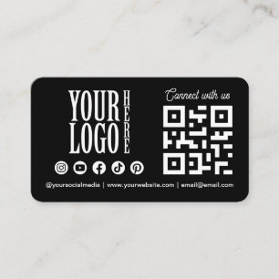 Tarjeta De Visita Conéctate con nosotros Código QR de redes sociales