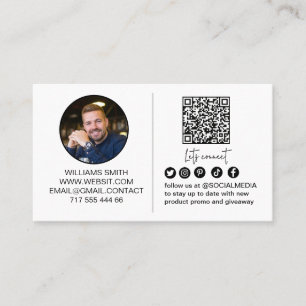 Tarjeta De Visita Conéctate con nosotros Código QR de redes sociales