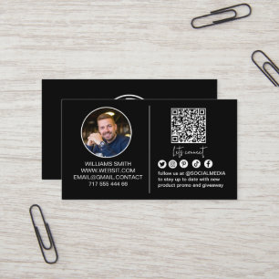 Tarjeta De Visita Conéctate con nosotros Código QR de redes sociales
