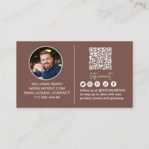 Tarjeta De Visita Conéctate con nosotros Código QR de redes sociales