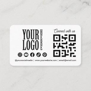 Tarjeta De Visita Conéctate con nosotros Código QR de redes sociales