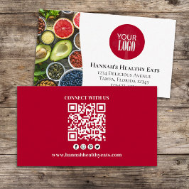 Tarjeta De Visita Conéctate Con Nosotros | Código QR Logotipo sencil