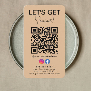Tarjeta De Visita Conéctate con nosotros en Instagram Facebook Logo