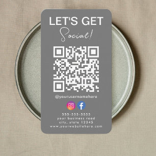 Tarjeta De Visita Conéctate con nosotros en Instagram Facebook Logo 