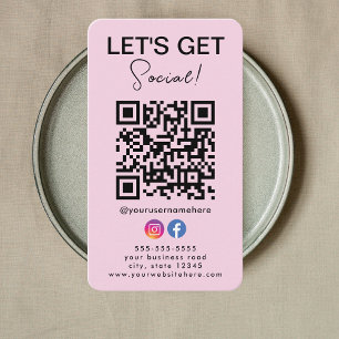 Tarjeta De Visita Conéctate con nosotros en Instagram Facebook Logo