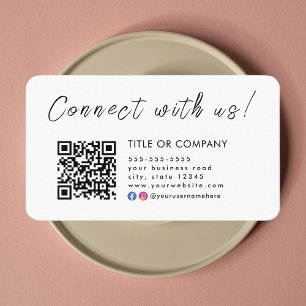 Tarjeta De Visita Conéctate con nosotros Instagram Facebook Qr Code