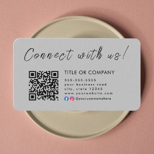 Tarjeta De Visita Conéctate con nosotros Instagram Facebook Qr Code